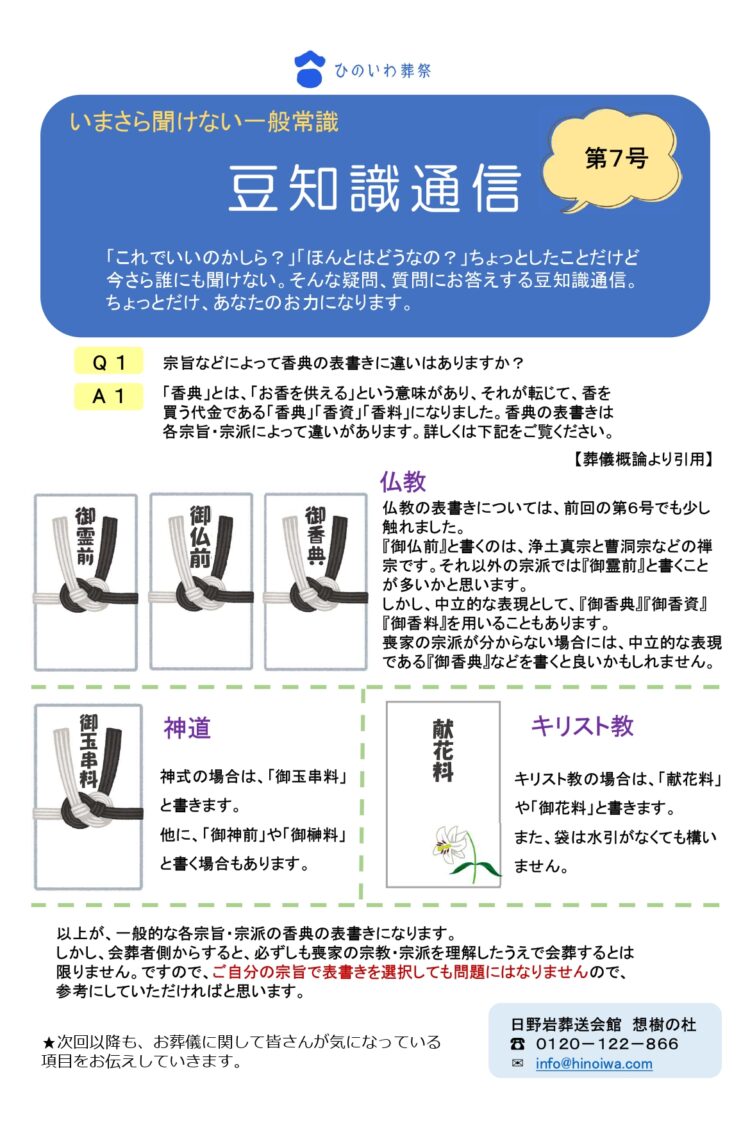 豆知識通信　第７号！！